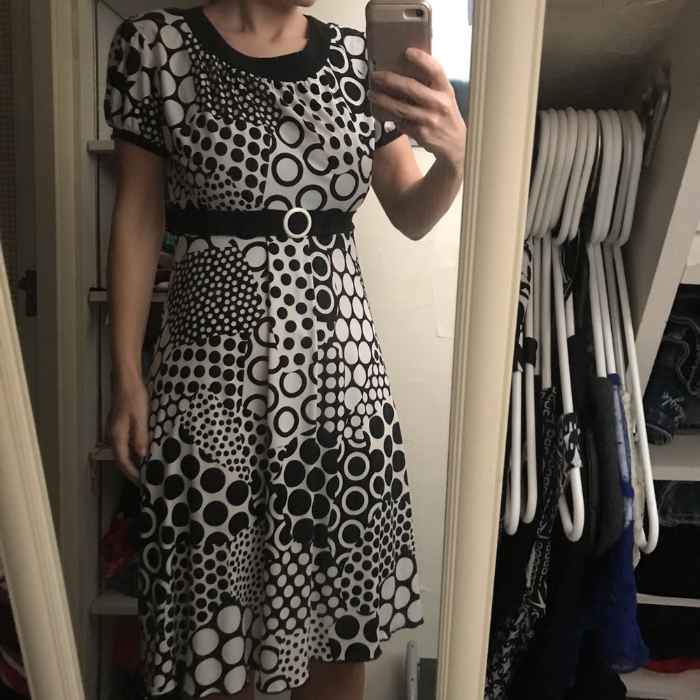 Black and White Polka Dot Dress